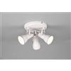 Trio Lighting Plafoniera STEAM barra 3 Faretti e portafarettis orientabili D.28cm metallo bianco anticato 813430327