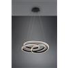 Trio Lighting YARA SOSPENSIONE LED 60W 7200lm, 2300+3000+4000K NERA DIMMERABILE CON INTERRUTTORE A PARETE D. 60CM