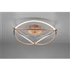 Trio Lighting CHARIVARI PLAFONIERA LED OTTONE SATINATO ELLISSI DIMMERABILE CON INTERRUTTORE D. 62CM 42W · 1x 5600lm, 3000K