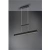 Trio Lighting PAROS SOSPENSIONE LED NERA BI-EMISSIONE CON REGOLAZIONE ALTEZZA ED INTENSITA' CON INTERRUTTORE L. 90CM LED 22W 2500lm, 3000K- 11W · 1200lm, 3000K