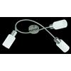 Trio Lighting MARS PLAFONIERA 3 SPOT ACCIAIO E VETRO BIANCO CM37 ATTACCO E14