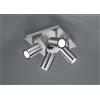 Trio Lighting MARLEY PLAFONIERA QUADRATA 4 SPOTS SOFT NICHEL OPACO 24X24CM 4 LUCI ATTACCO GU10