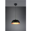 Trio Lighting PUNCH SOSPENSIONE METALLO NERO E ORO D. 35CM 1 LUCE ATTACCO E27