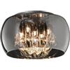 Trio Lighting VAPORE PLAFONIERA VETRO CROMO CON PENDAGLI VETRO DIMMERABILE D. 40CM 5 LUCI ATTACCO G9