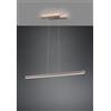 Trio Lighting BELFAST SOSPENSIONE ANCHE RETRO-ILLUMINATA CON DIFFUSORE A BI-EMISSIONE ACCIAIO SATINATA L. 115,5CM 44W 4400LM 3000K DIMMERABILE