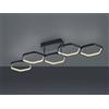 Trio Lighting VIGO PLAFONIERA LED 24W 2800lm, 3000K 5 ESAGONI ANTRACITE CON REGOLAZIONE INTENSITA' CON INTERRUTTORE L.90CM