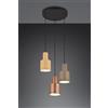 Trio Lighting AGUDO SOSPENSIONE 3 DIFFUSORI METALLO MULTICOLOR D. 37CM H.150CM ATTACCO E27