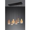 Trio Lighting AGUDO SOSPENSIONE 6 DIFFUSORI METALLO MULTICOLOR L. 85CM D.12CM ATTACCO E27