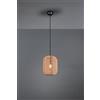 Trio Lighting RUNA SOSPENSIONE METALLO NERO E CORDA D.25CM 1 LUCE ATTACCO E27