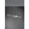 Trio Lighting SALINAS SOSPENSIONE LED 34W 4200lm, 3000K TRIPLO RETTANGOLO ACCIAIO SATINATO DIMMERABILE CON INTERRUTTORE L. 110CM