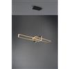 Trio Lighting SALINAS SOSPENSIONE LED 34W 4200lm, 3000K TRIPLO RETTANGOLO ORO + NERA DIMMERABILE CON INTERRUTTORE L. 110CM