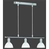Trio Lighting DALLAS SOSPENSIONE BARRA CROMO 3 VETRI ATTACCO E27 OPALI 61CM