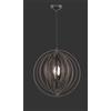 Trio Lighting BOOLAN SOSPENSIONE SFERA CERCHI DI LEGNO MARRONE D. 50CM 1 LUCE ATTACCO E27