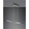 Trio Lighting BLAZE SOSPENSIONE LED 35W 4300lm, 2300+3000+4000K ONDULATA METALLO ALLUMINIO E NERO DIMMERABILE CON INTERRUTTORE L. 108CM