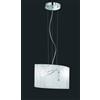 Trio Lighting SPIRELLI SOSPENSIONE RETTANGOLARE DOPPIO VETRO DECORO CERCHI L.40CM 2 LUCI ATTACCO E27