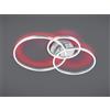 Trio Lighting WINONA PLAFONIERA LED 28W- 10W 3200lm, 2700 - 6500K TONDA ORIENTABILE ACCIAIO RETRO-ILLUMINATA RGB CON TELECOMANDO MULTIFUNZIONE L. 78CM DIMMERABILE