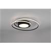 Trio Lighting YAVA PLAFONIERA LED 56W 6800lm, 2700 - 6000K NERA TONDA CON TELECOMANDO MULTIFUNZIONE D.60CM DIMMERABILE