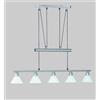 Trio Lighting STAMINA SOSPENSIONE YO-YO 5 CONI ATATCCO E14 VETRO L.100X14CM