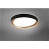 Trio Lighting ZETA PLAFONIERA LED 24W 2500lm, 2700 - 6500K DIFFUSORE BIANCO CON BORDO NERO E ORO E TELECOMANDO MULTIFUNZIONE D.48,5CM DIMMERABILE