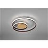 Trio Lighting ZIBAL PLAFONIERA LED 22W 2500lm, 3000K SPIRALE ORO ANTICATO DIMMERABILE CON INTERRUTTORE D.40CM