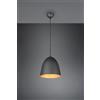 Trio Lighting TILDA SOSPENSIONE METALLO CUPOLA NERA E ORO D.25CM 1 LUCE ATTACCO E27