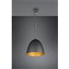 Trio Lighting TILDA SOSPENSIONE METALLO CUPOLA NERA E ORO D.40CM 1 LUCE ATTACCO E27