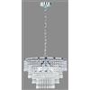 Trio Lighting ORIENT SOSPENSIONE TONDA STRASS ACRILICO CROMO D.42CM 3 LUCI ATTACCO E14