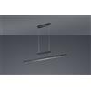 Trio Lighting TRAJAN SOSPENSIONE LED 45W 5300lm, 2700K - 5000K NERA ALLUNGABILE ESTENSIBILE INTENSITA' DIMMERABILE LUCE CALDA E FREDDA A BI-EMISSIONE L. 150CM