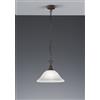 Trio Lighting COUNTRY SOSPENSIONE 1 LUCE VETRO E METALLO RUGGINE 33,5CM ATTACCO E27