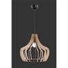 Trio Lighting WOOD SOSPENSIONE CAMPANA LISTELLI DI LEGNO D. 38,5CM 1 LUCE ATTACCO E27