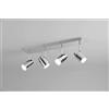Trio Lighting ANGELO H2O BARRA 4 SPOTS ORIENTABILI CROMO IP44 L.52CM 4 LUCI ATTACCO GU10