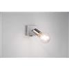 Trio Lighting VANNES SPOT SINGOLO ORIENTABILE ACCIAIO SATINATO CON INTERRUTTORE H. 11,5CM 1 LUCE ATTACCO E27