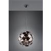 Trio Lighting DISCALGO SOSPENSIONE SFERA TONDI METALLO NERO CROMATO D. 54CM 6 LUCI ATTACCO E14