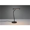 Trio Lighting CURTIS LAMPADA DA TAVOLO LED 4W 430lm, 3000K NERA FLESSIBILE CM18xH35 DIMMERABILE
