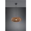 Trio Lighting HEDDA SOSPENSIONE IN FIBRA SISAL MARRONE CON MONTATURA NERA D. 52CM 1 LUCE ATTACCO E27