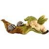 Top Collection Statuetta in Miniatura per Giardino delle Fate e terrario, Fata addormentata con Ricci