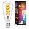 DiCUNO Lampadine Edison Wi-Fi E27, Compatibile con Alexa e Google Home, Lampadina vintage Wi-Fi LED, ST64 5W Multicolore 2700K-6500K RGBCW, 450LM, Nessun Hub Richiesto, 1 Pezzo