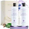 Beauxury Milano Kit Ricostruzione Antigiallo Shampoo, Maschera e Siero con Bava di Lumaca per Capelli Biondi e Danneggiati No Yellow ad Azione Riparatrice per Danni da Decolorazione