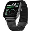 Hiseus Cinturino Compatibile con Amazfit GTS 2 / GTS 2 Mini/GTS 2e / GTS 3, Cinturino Ricambio Acciaio Inox a Maglia Metallica per GTS 4 / GTS 4 Mini (Nero)