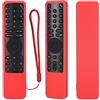 YiBiChin Protective Silicone Remote Case for Xiaomi XMRM-010 Bluetooth Voice Remote Control, Shockproof, Washable and Skin-Friendly, Anti-Lost Remote Cover with Loop (Red)