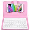 Nannigr Tastiera, Custodia in pelle PU Tastiera in plastica Tastiera per telefono cellulare da 4,5-6,8(rosa)
