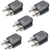 Oiyagai 5 Pezzi Adattatore RCA Y Splitter 3.5mm 1 Femmina a 2 Maschi per Audio Video AV TV