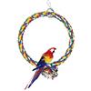Andiker - Altalena per uccelli, giocattoli da appendere a gabbia, altalena in corda di cotone, resistenza ai morsi, grucce giocattolo a forma di pappagallo (18 cm).