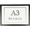 Etrexonline Cornice Foto Nere A3 29.7x42cm con Pannello in Vetro, Cornice Legno Foto per Tavolo e Parete