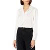 The Drop @lucyswhims Camicia A Bottoni, Maniche Lunghe da Donna, Bianco, XS