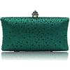 YYW Pochette da donna alla moda con strass di cristallo scintillante, da sera, da sposa, ballo di fine anno, borsa a mano, Verde, Taglia unica