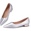 Zhabtuc Ballerine Donna Scarpe Basse a Punta Eleganti Scarpe Decolte Tacco Basso Slip-on Ballet Flats Bianco 36EU