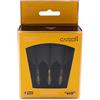 CUESOUL ROST T19 Asta per dardo Integrata in Carbonio e Serie di Forme Standard di Volo,Set di 3,Aletta Nera e Asta Gialla(CS-AK57XB1-3)
