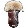 Trilly Tutti Brilli Tori Cappottino Ecopelle Effetto Pitone con Collo in Ecopelliccia Marrone S - 1 Prodotto