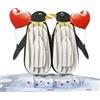 CUT POPUP.COM CUTPOPUP Coppia di Pinguini Biglietto Anniversario, Biglietto Auguri Matrimonio, 3D Biglietto Auguri Compleanno per Lui Sua Moglie Marito Coppia, Biglietto san Valentino (Penguin Couple) US8-AN150IT
